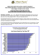 2011 Pied Piper PSI U.S. Auto Industry Benchmarking Study Mercedes-Benz Dealers Achieve Highest Pied Piper Prospect Satisfaction Index(R) Ranking for Third Consecutive Year