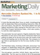 Media Post Marketing Daily Mercedes Dealers Ranked No. 1 In Retail Experience