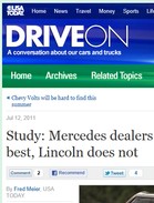 USA Today Study: Mercedes dealers treat shoppers best, Lincoln does not