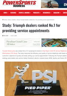 Powersports Business Study: Triumph dealers ranked No.1 for providing service appointments