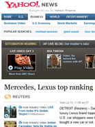 Yahoo! NEWS: US & CANADA Mercedes, Lexus top ranking of U.S. dealerships